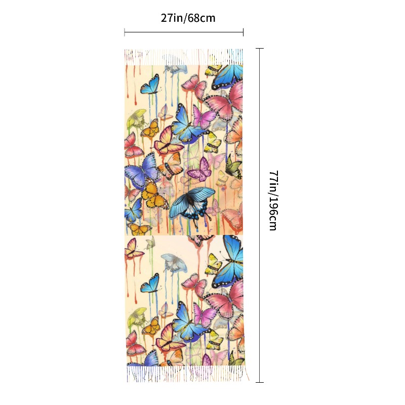 Retro Butterfly Winter Cashmer - Woven Scarf Blanket recension och pris