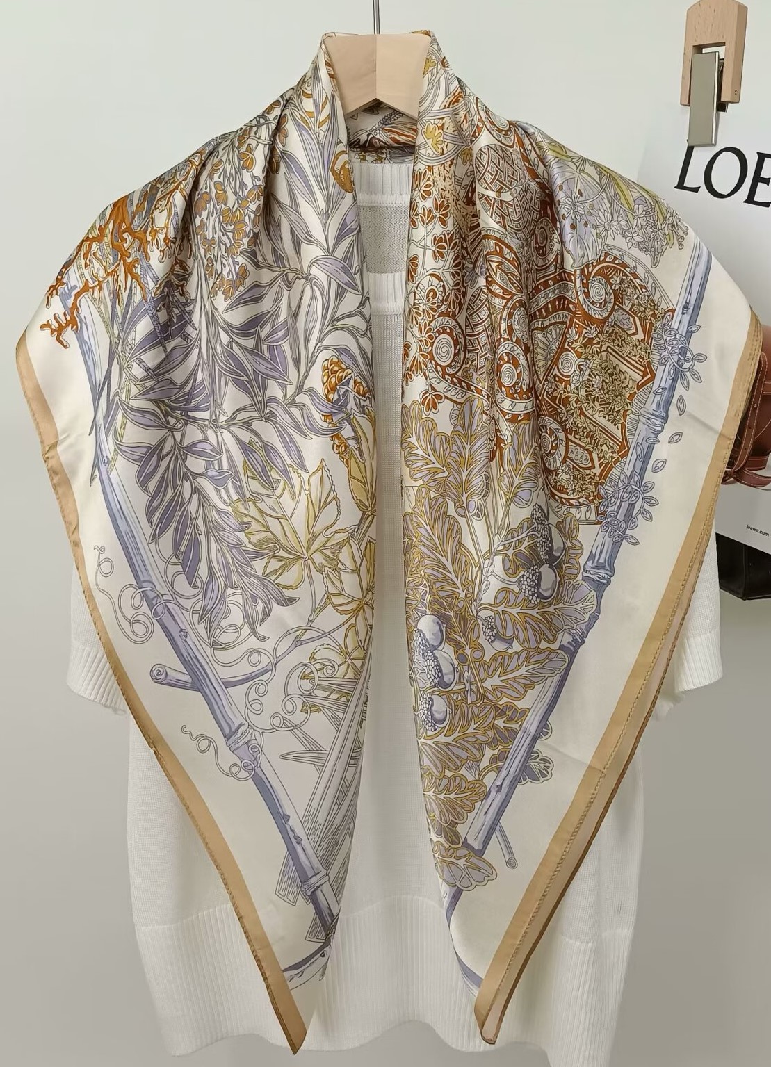 90CM Mulberry Silk Printed Squ - Face Scarf Mask recension och pris