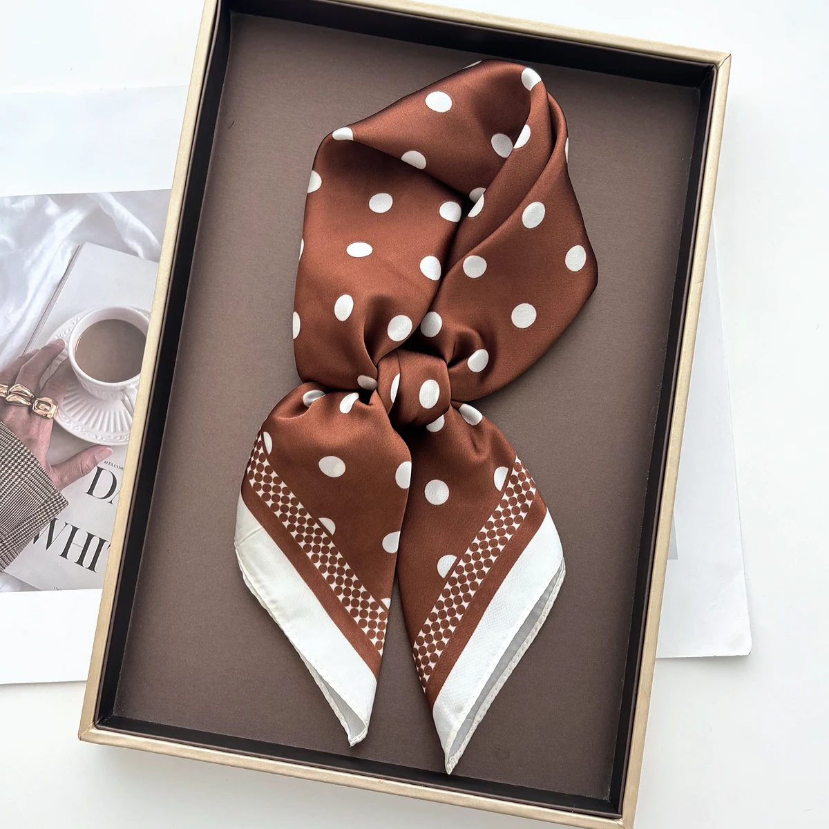 Women Elegant Soft Satin Squar - Face Scarf Mask recension och pris