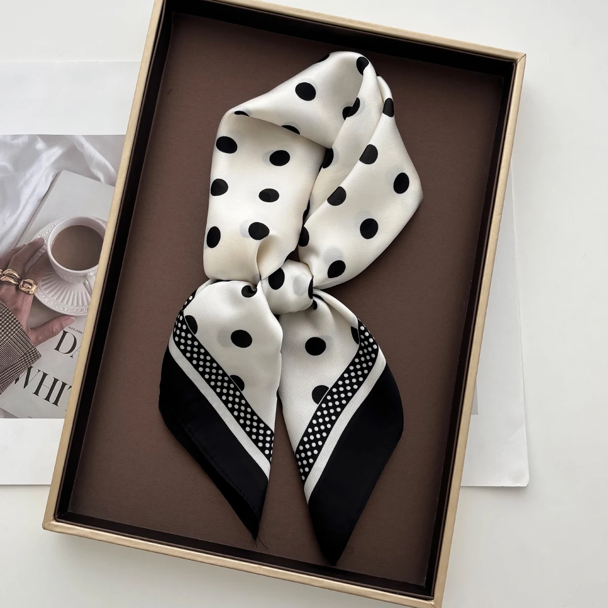 Women Elegant Soft Satin Squar - Face Scarf Mask recension och pris