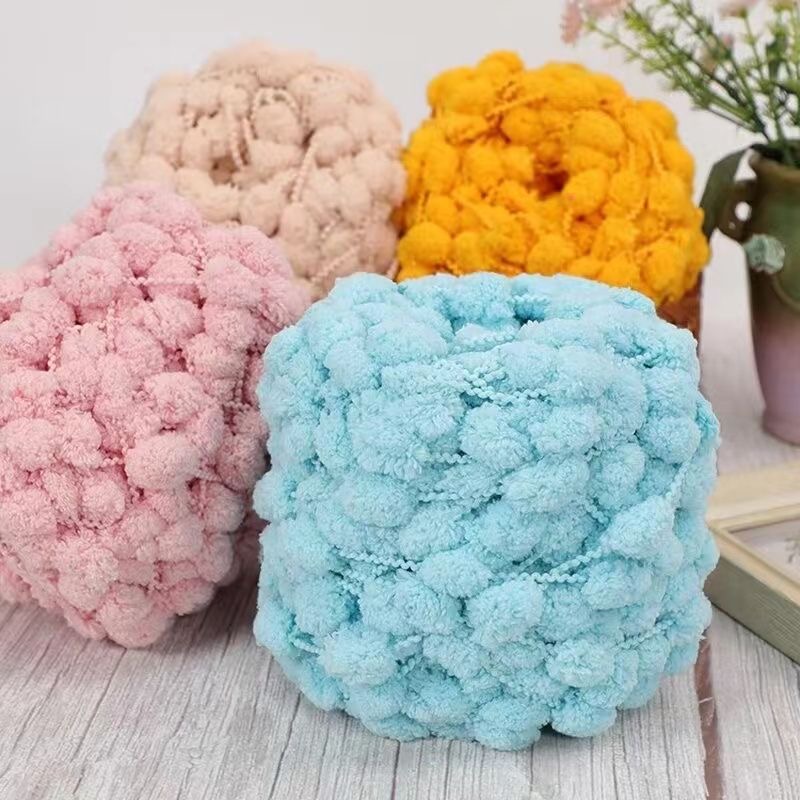 100g Pom Pom Yarn Colorful Chu - Woven Scarf Blanket recension och pris