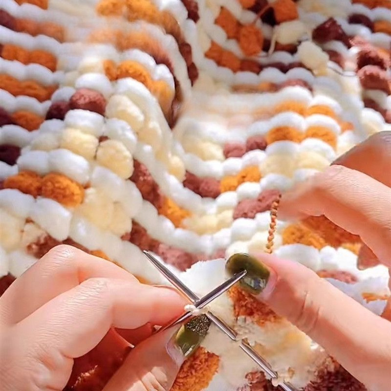 100g Pom Pom Yarn Colorful Chu - Woven Scarf Blanket recension och pris
