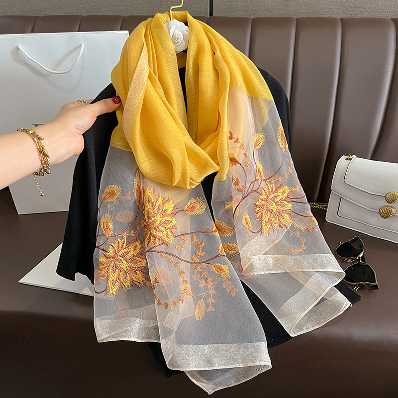 Spring Summer Solid Silk Scarf - Woven Scarf Blanket recension och pris