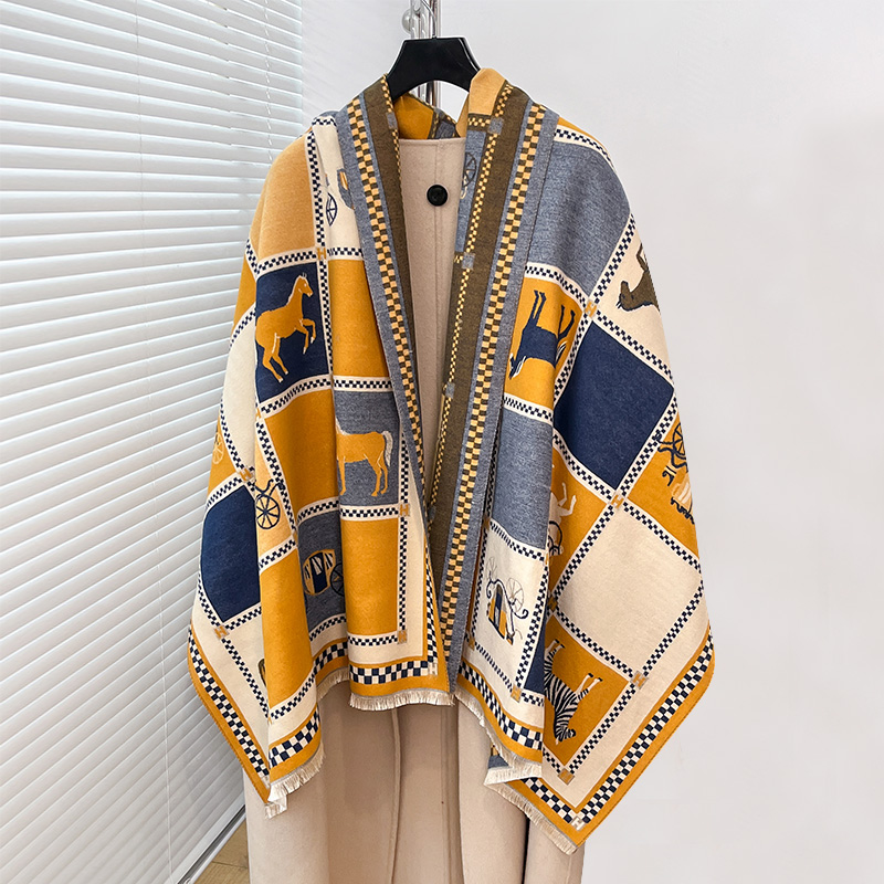 Luxury Warm Poncho Cashmere Wi - Woven Scarf Blanket recension och pris